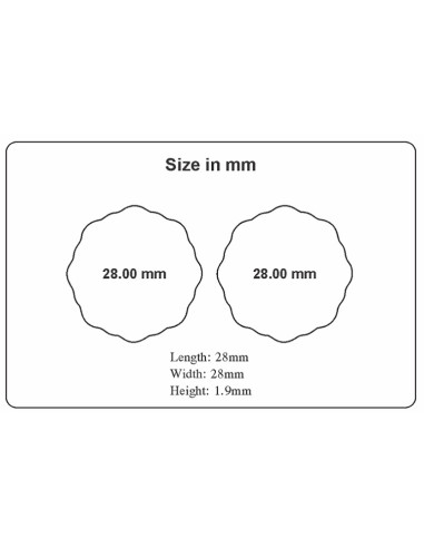 Kundan Lakshmi Ganesha Flower Shape Color Silver Coin of 20 Gram in 999.9 Purity / Fineness in Certi Card