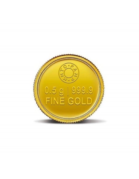 0.5 Gram Gold  Coin - MMTC-PAMP 24K (999.9 Purity) | Live Price Today