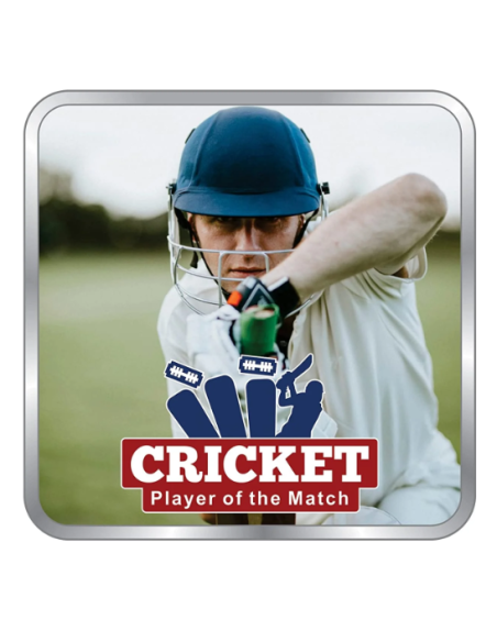 Precious Moments Personalised BIS Hallmarked Sports Silver Square Coin Of 10 Gram in 999 Purity / Fineness By ACPL
