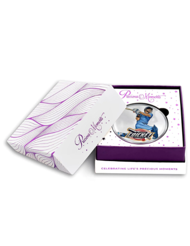 Precious Moments Personalised BIS Hallmarked Sports Silver Square Coin Of 20 Gram in 999 Purity / Fineness By ACPL