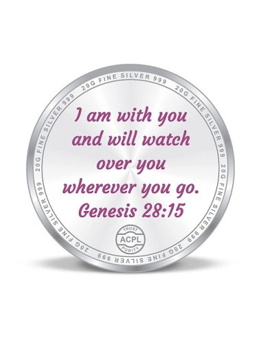 Precious Moments Color Jesus BIS Hallmarked Silver Coin Of 20 Gram in 999 Purity / Fineness by ACPL