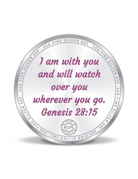 Precious Moments Color Jesus BIS Hallmarked Silver Coin Of 20 Gram in 999 Purity / Fineness by ACPL