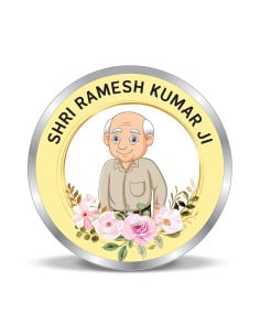 Precious Moments Personalised BIS Hallmarked Death Anniversary  Silver Coin Of 10 Gram in 999 Purity / Fineness By ACPL
