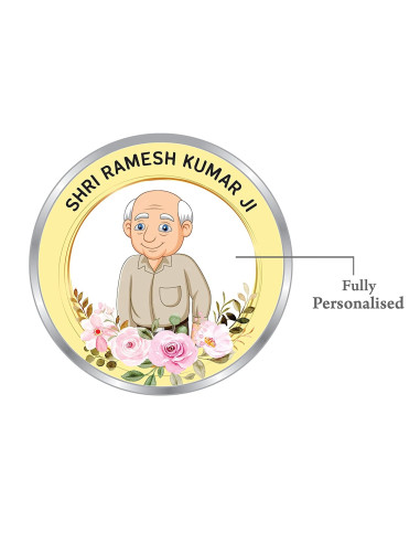 Precious Moments Personalised BIS Hallmarked Death Anniversary  Silver Coin Of 20 Gram in 999 Purity / Fineness By ACPL
