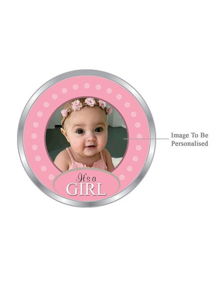 Precious Moments Personalised BIS Hallmarked New Born Baby Girl Silver Coin Of 20 Gram in 999 Purity / Fineness by ACPL