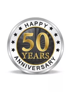 Precious Moments Color 50th Anniversary BIS Hallmarked Silver Coin Of 10 Gram in 999 Purity / Fineness By ACPL