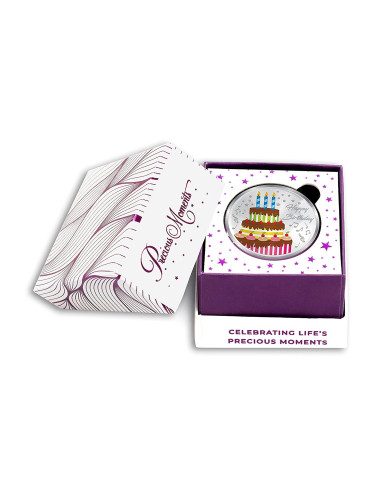 ACPL Color Happy Birthday BIS Hallmarked Silver Coin Of 10 Gram in 999 Purity / Fineness