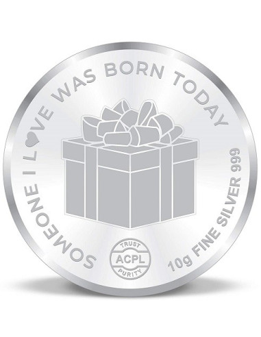 ACPL Color Happy Birthday BIS Hallmarked Silver Coin Of 10 Gram in 999 Purity / Fineness
