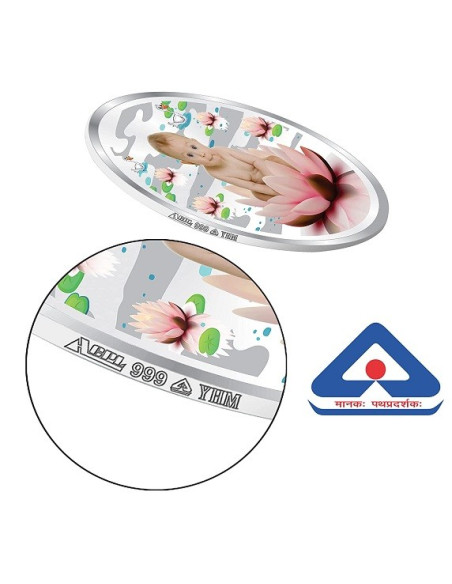 ACPL Color New Born Baby BIS Hallmarked Silver Coin Of 10 Gram in 999 Purity / Fineness