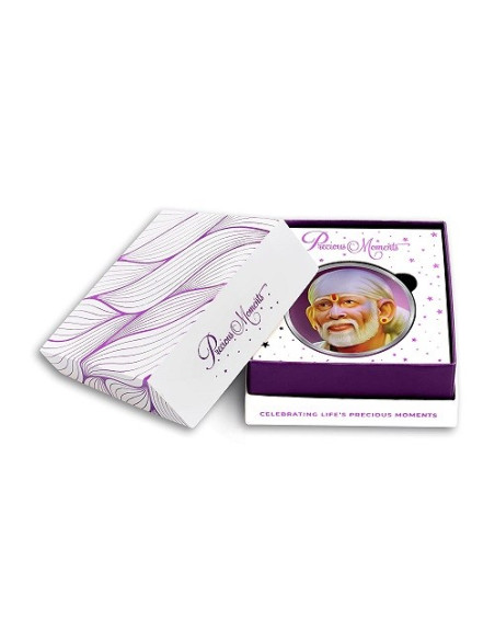 Precious Moments Color Sai Baba BIS Hallmarked Silver Coin Of 20 Gram in 999 Purity / Fineness by ACPL