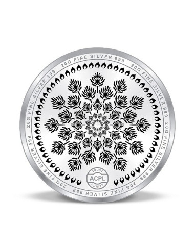 Precious Moments Color Dancing Peacock BIS Hallmarked Silver Coin Of 20 Gram in 999 Purity / Fineness by ACPL