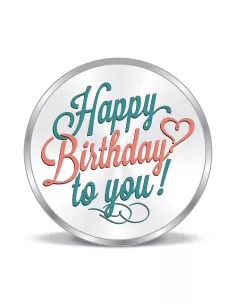 Precious Moments Color Happy Birthday BIS Hallmarked Silver Coin Of 10 Gram in 999 Purity / Fineness By ACPL