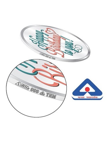 Precious Moments Color Happy Birthday BIS Hallmarked Silver Coin Of 10 Gram in 999 Purity / Fineness By ACPL