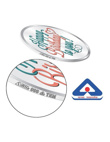 Precious Moments Color Happy Birthday BIS Hallmarked Silver Coin Of 20 Gram in 999 Purity / Fineness By ACPL