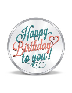 Precious Moments Color Happy Birthday BIS Hallmarked Silver Coin Of 20 Gram in 999 Purity / Fineness By ACPL