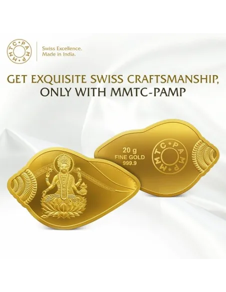 MMTC-PAMP Lakshmi Shankh Shape buy Gold Coin Of 20 Grams 24 Karat in 9