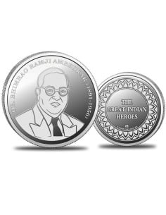 Omkar Mint Dr. B. R. Ambedkar Silver Coin of 10 Grams in 999 Purity Fineness