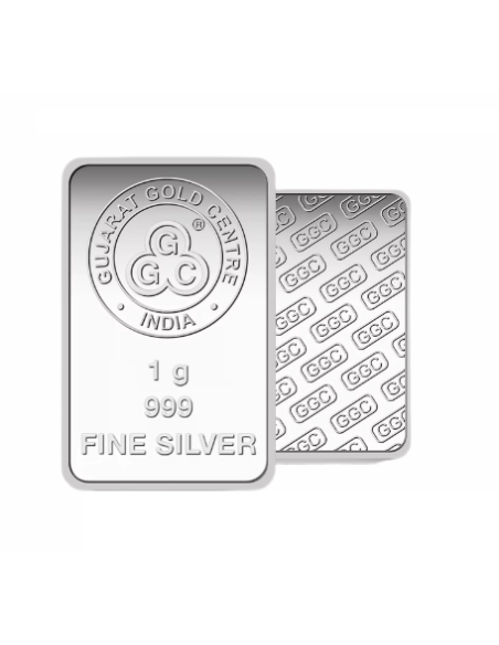 Gujarat Gold Centre Silver Bar Of 1 Gram in 999 24Kt Purity Fineness