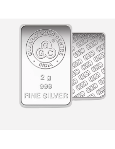 Gujarat Gold Centre Silver Bar Of 2 Gram in 999 24Kt Purity Fineness