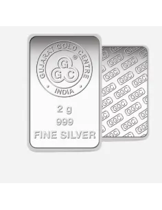 Gujarat Gold Centre Silver Bar Of 2 Gram in 999 24Kt Purity Fineness