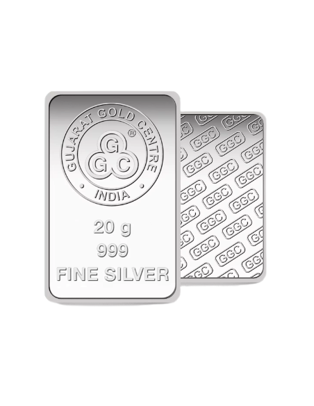 Buy Gujarat Gold Centre Silver Bar Of 20 Gram in 999 24Kt Purity
