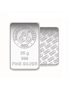 Buy Gujarat Gold Centre Silver Bar Of 25 Gram in 999 24Kt Purity