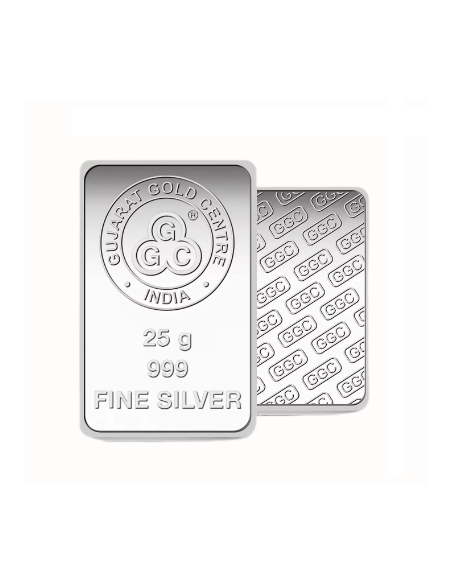 Buy Gujarat Gold Centre Silver Bar Of 25 Gram in 999 24Kt Purity