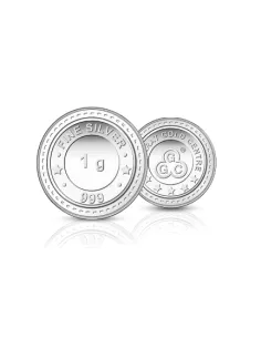Gujarat Gold Centre Silver Coin Of 1 Gram in 999 24Kt Purity Fineness