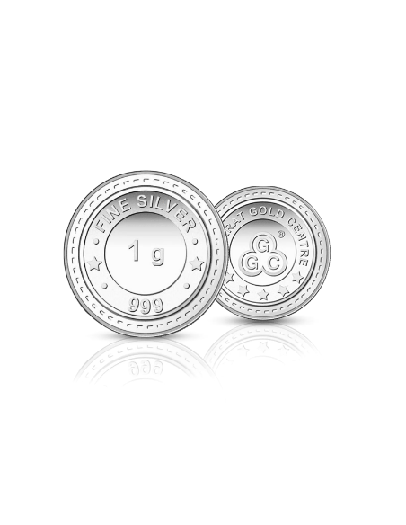 Gujarat Gold Centre Silver Coin Of 1 Gram in 999 24Kt Purity Fineness