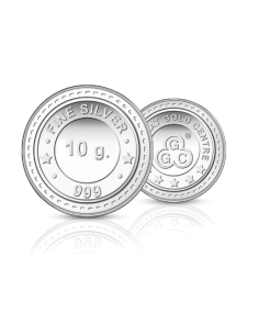 Buy Gujarat Gold Centre Silver Coin Of 10 Gram in 999 24Kt Purity