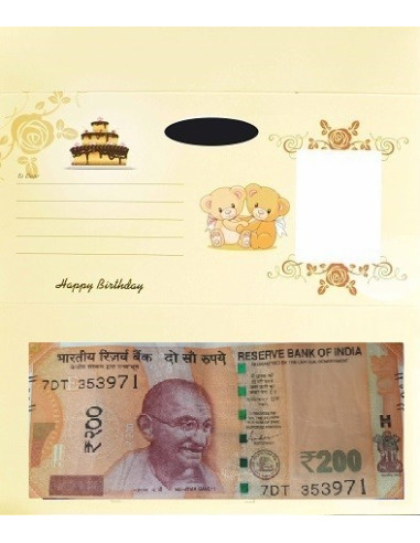 Special Note of Rs.200 for Personalized Gifting on Happy Birthday in D