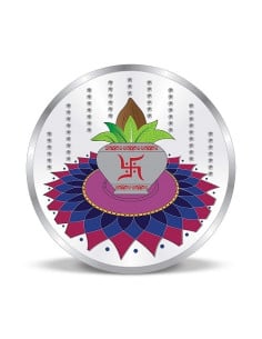 Precious Moments Color Kalash BIS Hallmarked Silver Coin Of 20 Gram in 999 Purity / Fineness by ACPL