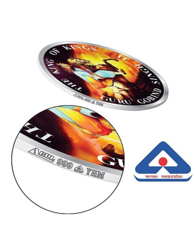ACPL Color Guru Gobind Singh Ji BIS Hallmarked Silver Coin Of 10 Gram in 999 Purity / Fineness