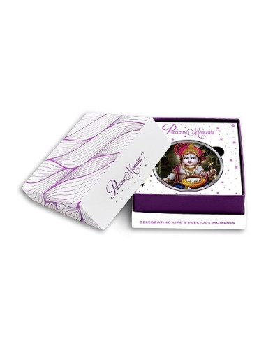 Precious Moments Color Krishna BIS Hallmarked Silver Coin Of 50 Gram in 999 Purity / Fineness by ACPL
