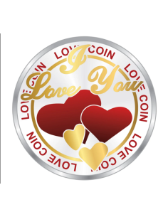 Precious Moments Colour Valentine Day BIS Hallmarked Silver Coin Of 10 Gram in 999 Purity / Fineness By ACPL