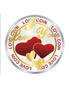 Precious Moments Color Valentine Day BIS Hallmarked Silver Coin Of 20 Gram in 999 Purity / Fineness By ACPL