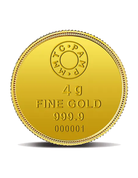 Buy MMTC buy Gold Coins of 4 Grams Gold  24 Karat in 9999 Purity Onlin