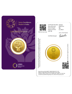 8 Gram Gold  Coin - MMTC-PAMP 24K (999.9 Purity) | Live Price Today |