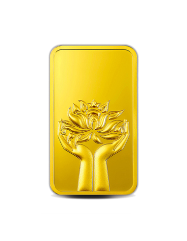 Buy MMTC PAMP Gold Lotus Bar of 1 Grams Gold 24 Karat I CoinBazaar