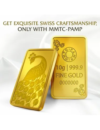 Buy MMTC-PAMP Gold Ingot Bar10 Grams Gold in 24kt  999.9 I CoinBazaar