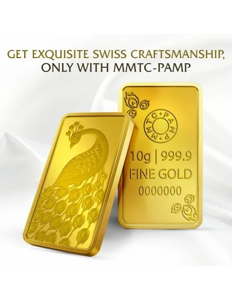 Buy MMTC-PAMP Gold Ingot Bar10 Grams Gold in 24kt  999.9 I CoinBazaar