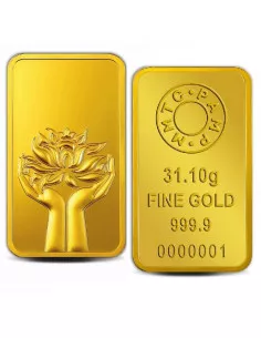Buy MMTC PAMP Gold Ingot Bar of 31.1 Grams 24 Kt 9999 I CoinBazaar