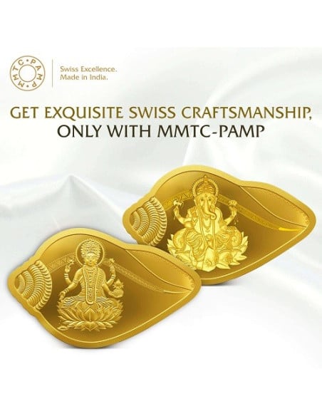 MMTC-PAMP Lakshmi Ganesh Shankh Shape buy Gold Coin Of 10 Grams in 24