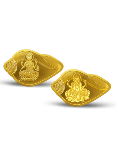 MMTC-PAMP Lakshmi Ganesh Shankh Shape buy Gold Coin Of 10 Grams in 24