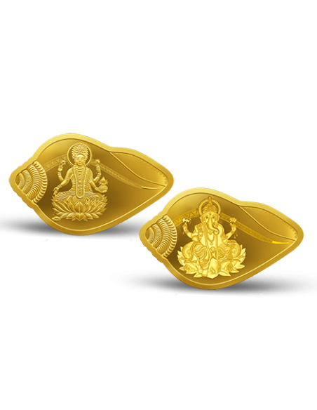 MMTC-PAMP Lakshmi Ganesh Shankh Shape buy Gold Coin Of 10 Grams in 24
