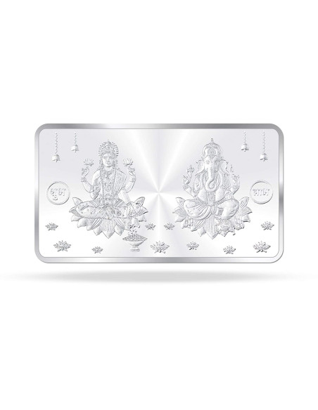 Precious Moments Lakshmi Ganesh BIS Hallmarked Silver Bar Of 20 Gram in 999 Purity / Fineness by ACPL