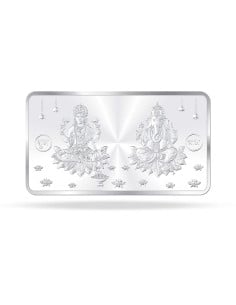 Precious Moments Lakshmi Ganesh BIS Hallmarked Silver Bar Of 50 Gram in 999 Purity / Fineness by ACPL