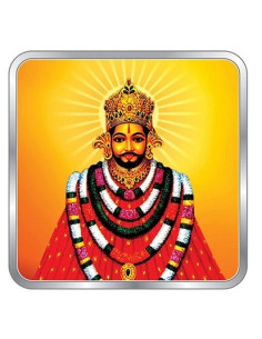 ACPL Color Khatu Shyam Ji BIS Hallmarked Silver Coin Of 10 Gram in 999 Purity / Fineness