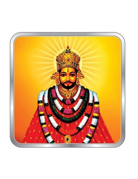 ACPL Color Khatu Shyam Ji BIS Hallmarked Silver Coin Of 10 Gram in 999 Purity / Fineness