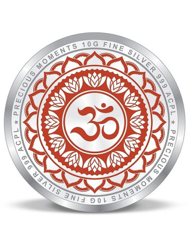 ACPL Color Shiv Pariwar BIS Hallmarked Silver Coin Of 10 Gram in 999 Purity / Fineness